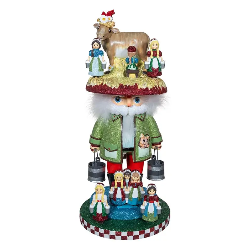 16.5-Inch '8 Maids A-Milking' Nutcracker Figurine – Hollywood Nutcrackers Series 1