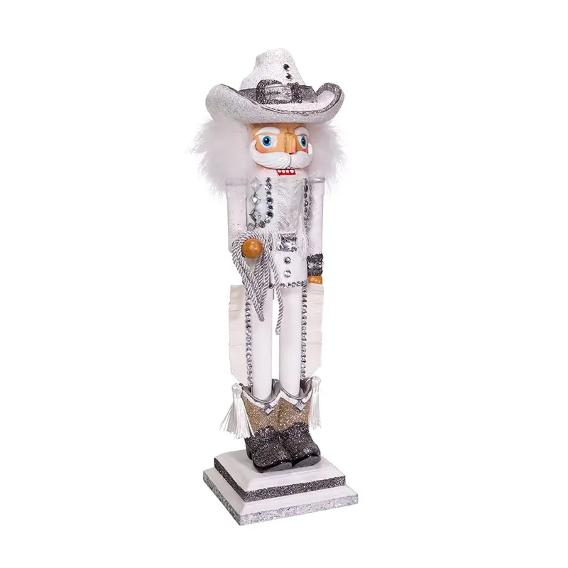 19-Inch Rhinestone Cowboy Nutcracker – Hollywood-Themed Christmas Decor 1