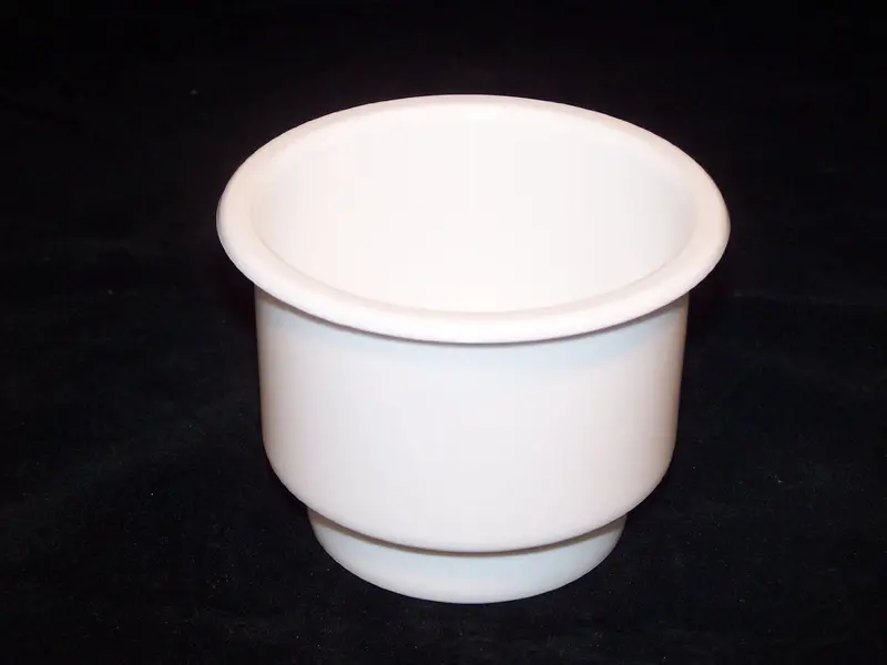 3-5/8" White Jumbo Cup Holder Insert For Rvs, Boats, Trucks, Pool Tables, And Sofas 1