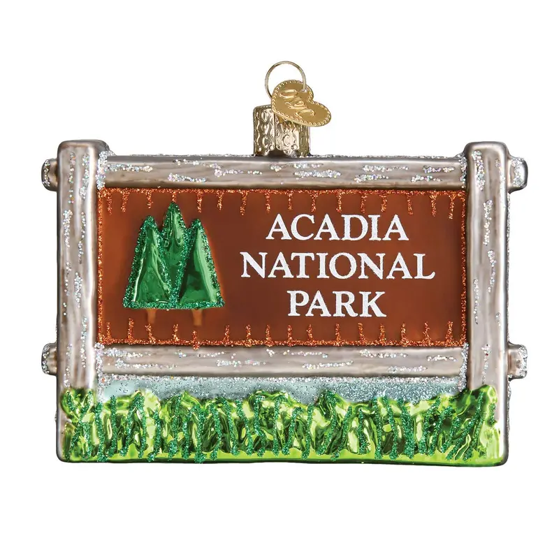 Acadia National Park Glass Ornament – State Parks Collection Holiday Tree Decoration 1