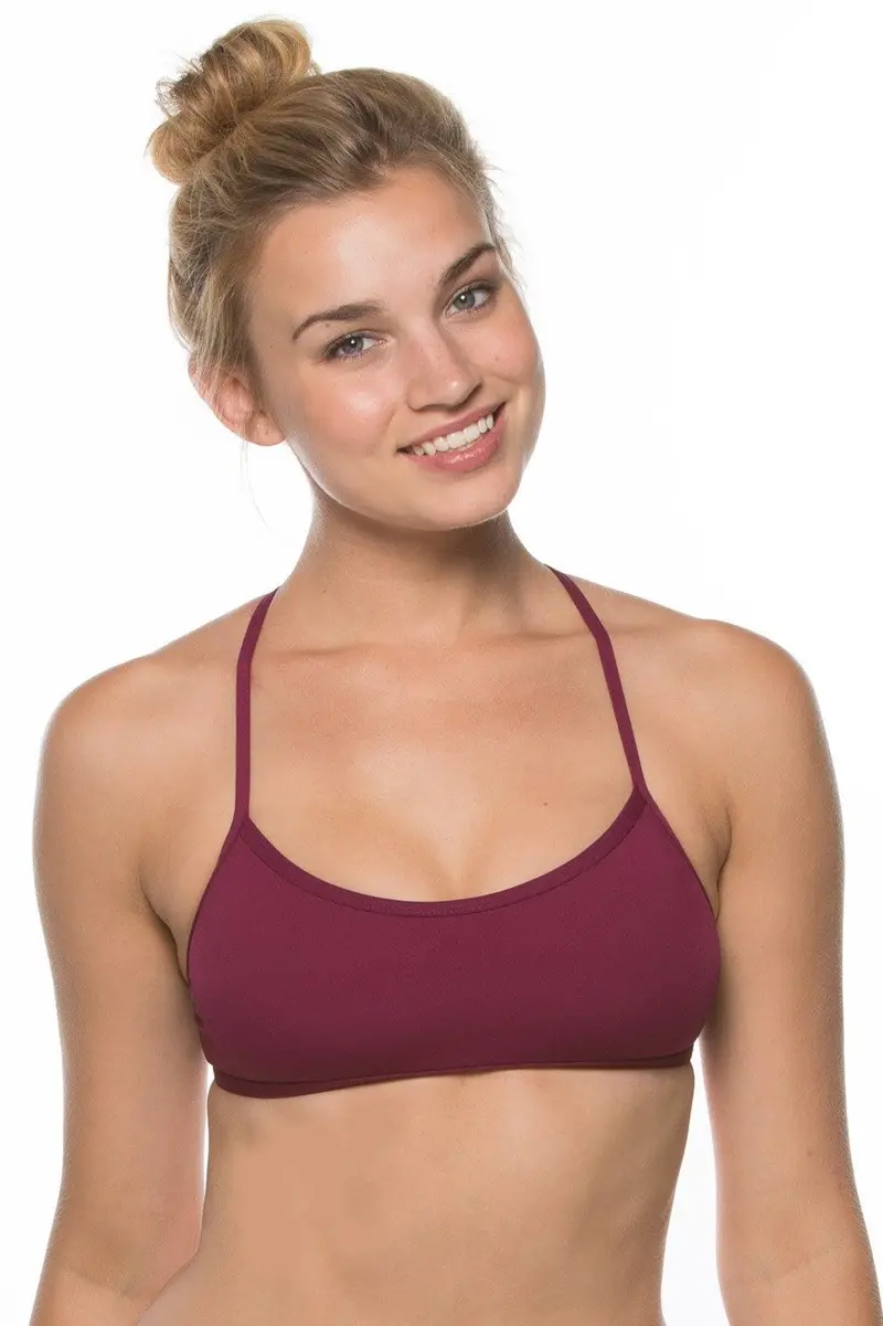 Adrian Cabernet Bikini Top – Rich Wine-Tone Swimwear Top 2