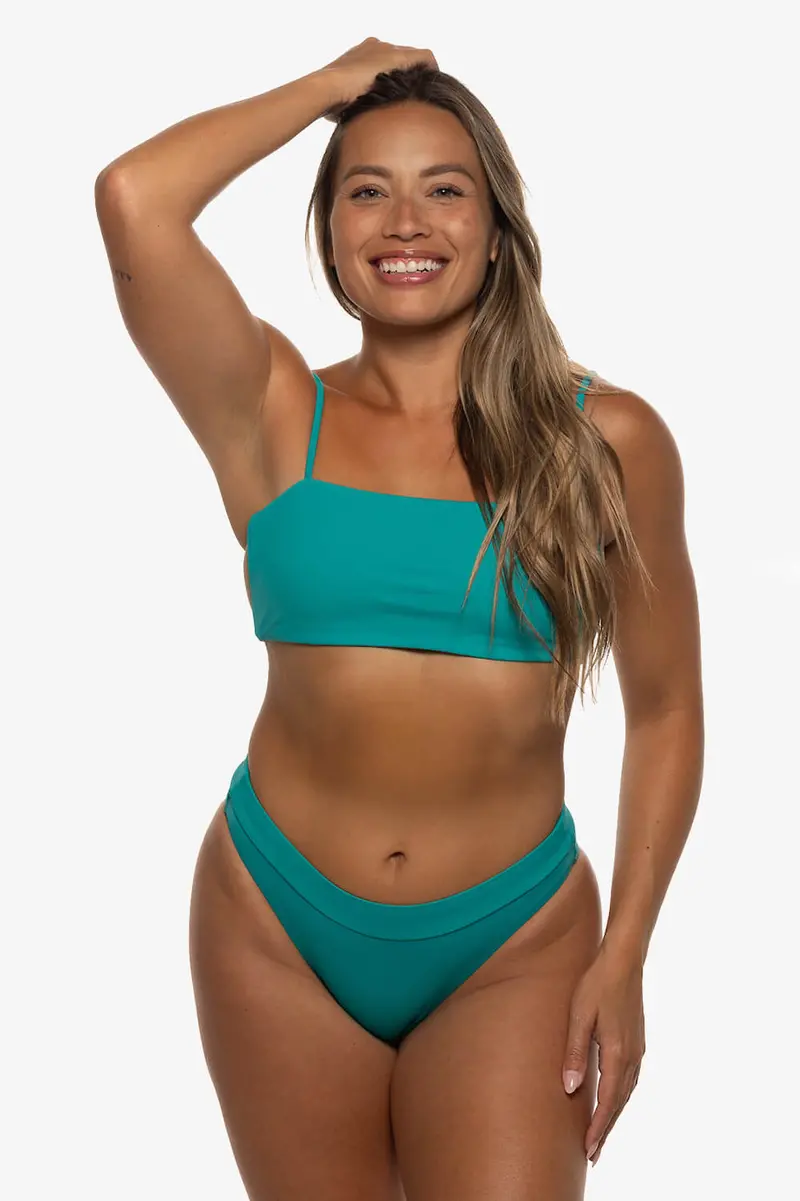 Alanna Mid-Rise Bikini Bottom In Coast Stripe 1