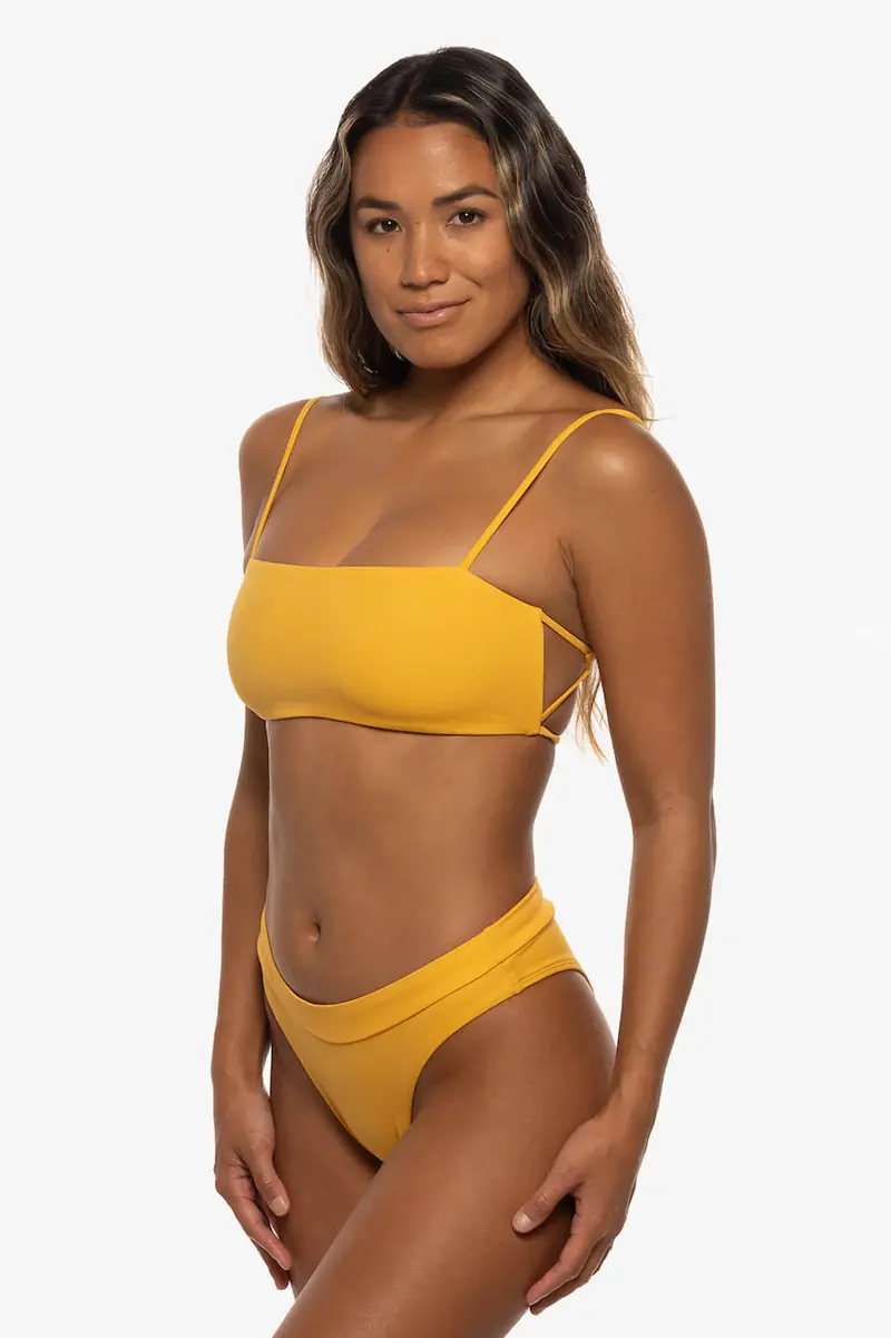 Alanna Mid-Rise Bikini Bottom In Persimmon Hue 2