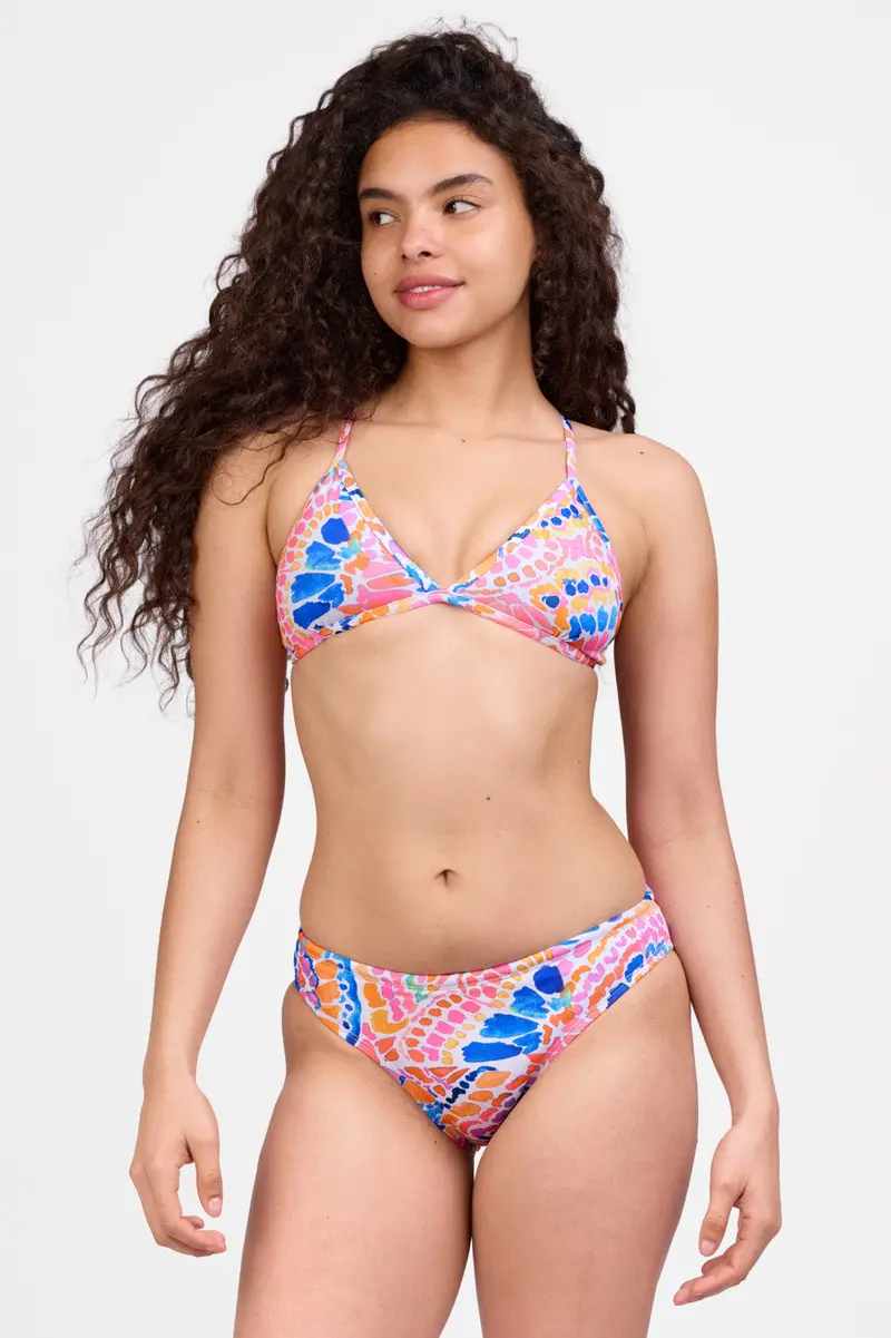 Andy High-Waisted Bikini Bottom With Flutterfly Design 1