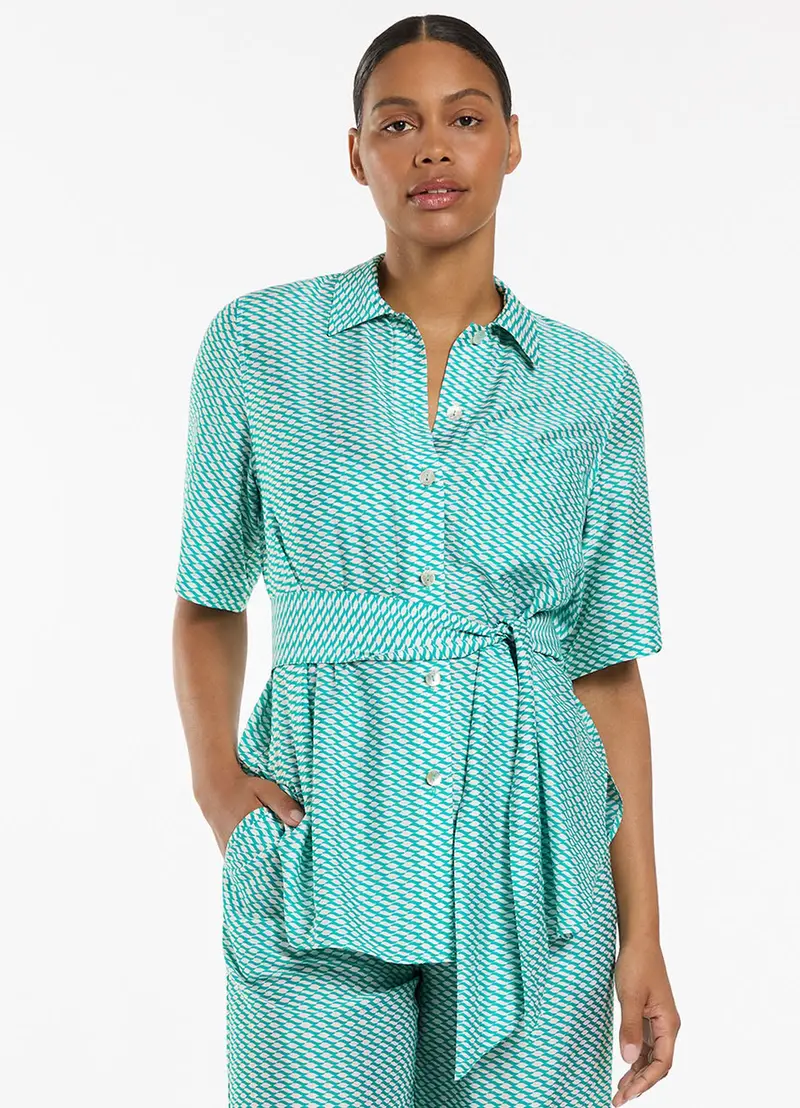 Asceno Mineral Short-Sleeve Button-Down Shirt 1