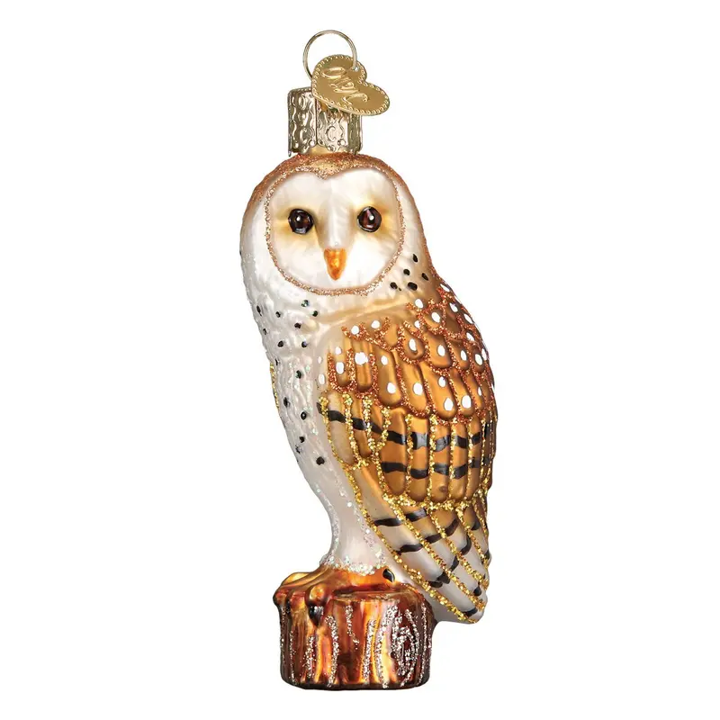 Barn Owl Glass Ornament – Nature-Lover’S Avian-Themed Christmas Tree Decoration 1