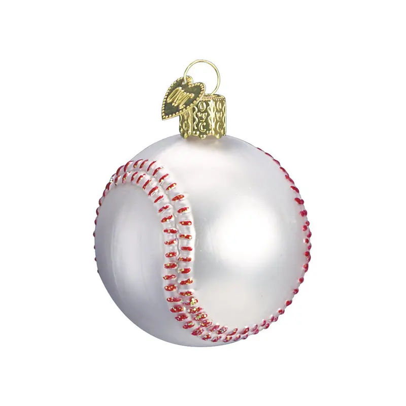 Baseball Glass Ornament – Sporty Hand-Blown Christmas Tree Decoration 1