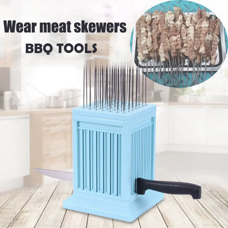 Bbq Meat Skewer Kit – 49-Piece Stainless Steel Barbecue Stringer Set 1