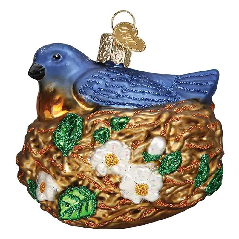 Bird In Nest Glass Ornament – Nature-Inspired Hand-Blown Spring-And-Holiday Hybrid Decor 1