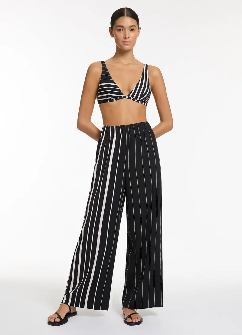 Black And Chalk Lunar Stripe Relaxed Lounge Pant 1