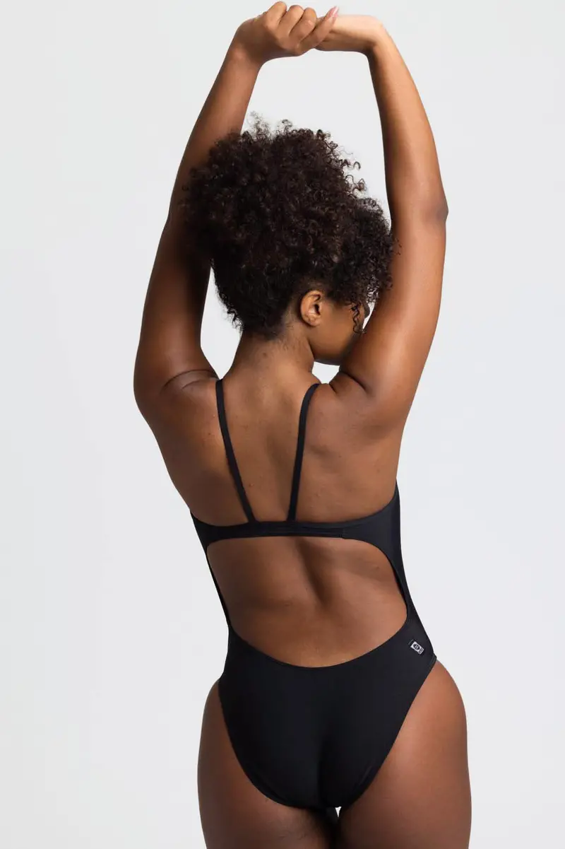 Black Chevy Retro One-Piece Swimsuit 1
