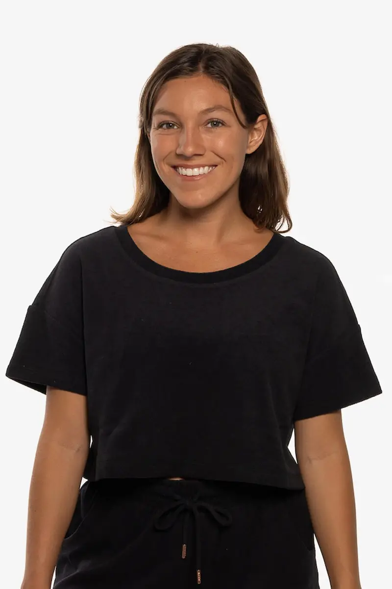 Blaire Cropped Terry T-Shirt – Final Sale 1