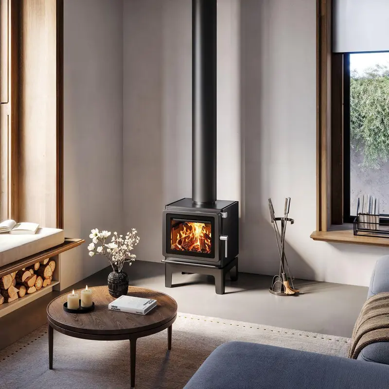 Blaze Z1 Freestanding Wood Fireplace With Stable Leg Stand 1