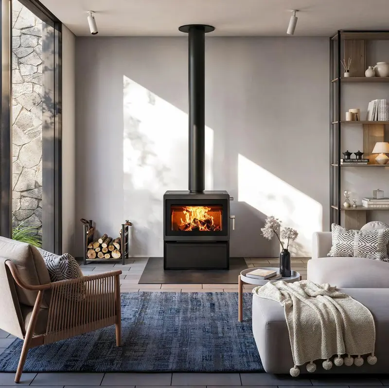 Blaze Z3 Freestanding Wood-Burning Fireplace With Ash Pan 1