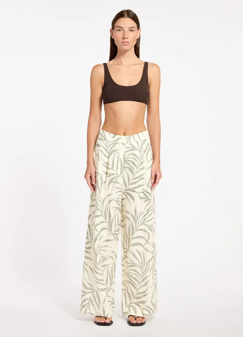 Botanic Lines Wide-Leg Lounge Pants 1