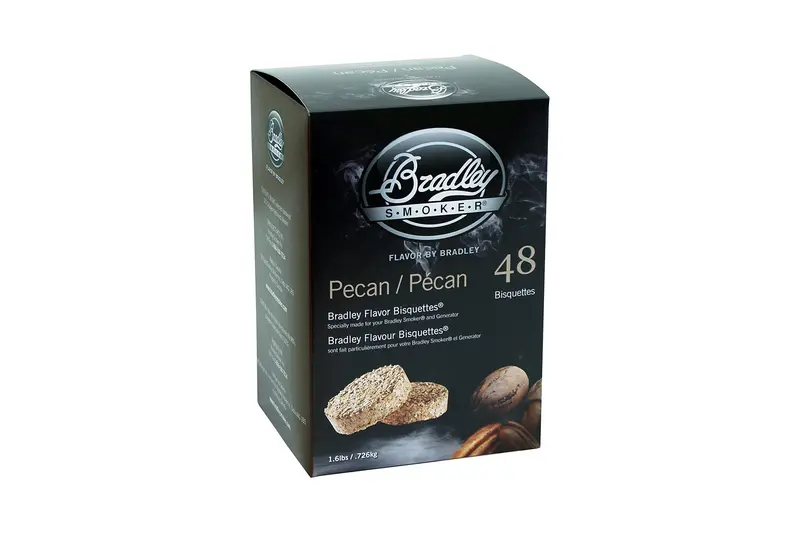 Bradley Pecan Wood Bisquettes – 48-Pack 1
