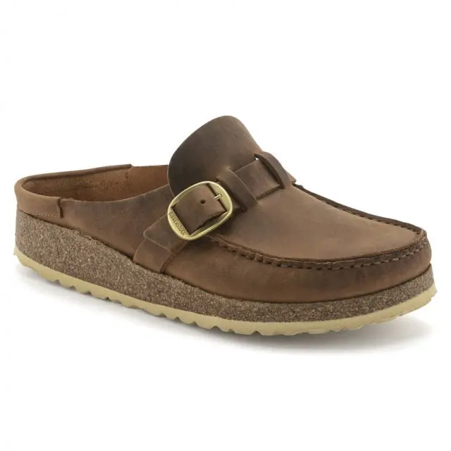 Buckley Sandal – Cognac Oiled Leather Minimalist Design 1