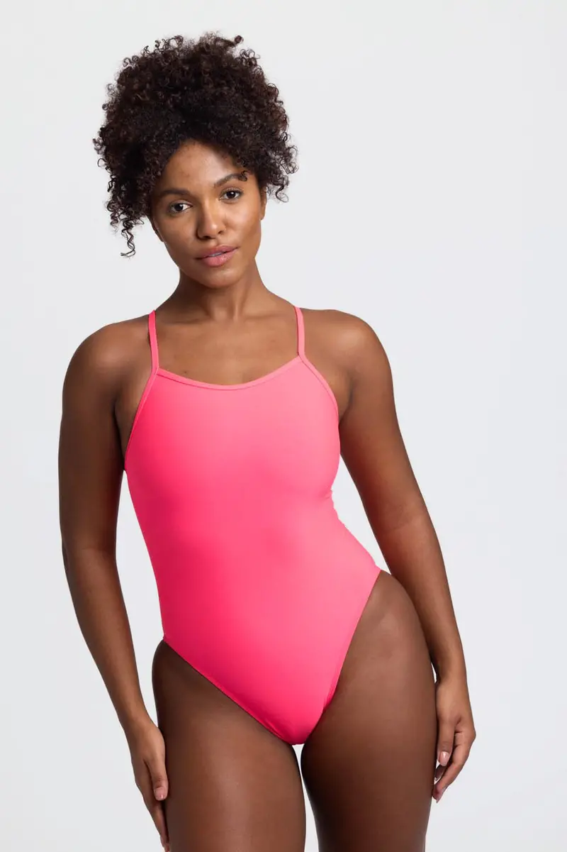 Chevy Bold One-Piece Swimsuit In Hot Pink 1