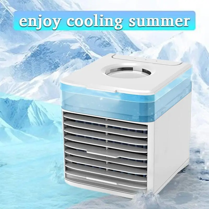Compact Desktop Air Cooler With Water Cooling & Rgb Color Cycling 1