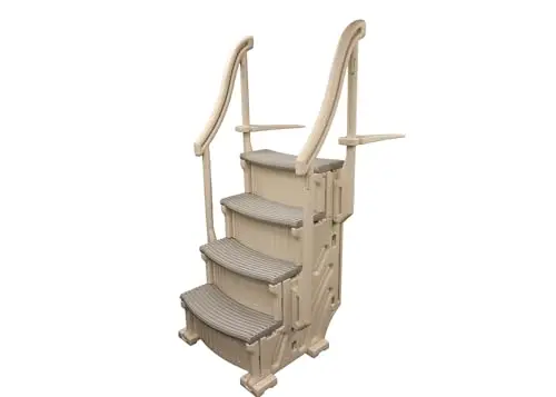 Confer Curve System Ccx-Ag Base Unit – Beige 4-Step In-Pool Ladder For Above-Ground Pools 1