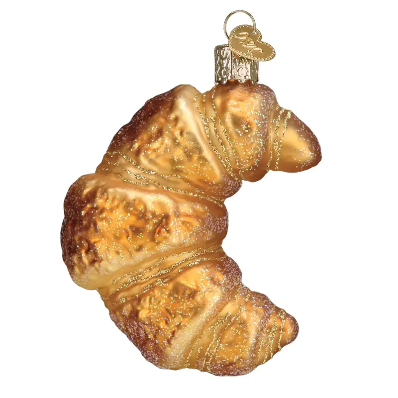 Croissant Glass Ornament – Gourmet Breakfast-Inspired Hand-Blown Holiday Decor 1