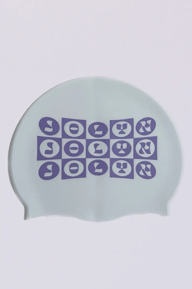 Deco-Pattern Silicone Swim Cap 1