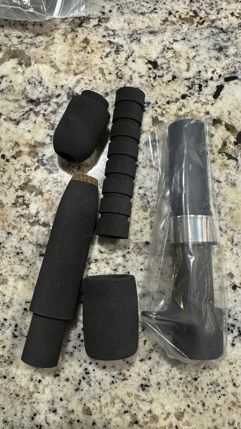 Diy Slow-Pitch Jigging Kit – Synthetic Cork Black Eva Trigger Handle With T/Dps 22 Components 1