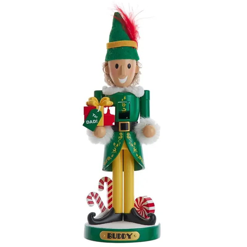 Elf-Themed Kurt Adler 10.5-Inch Nutcracker Figurine In Green 1