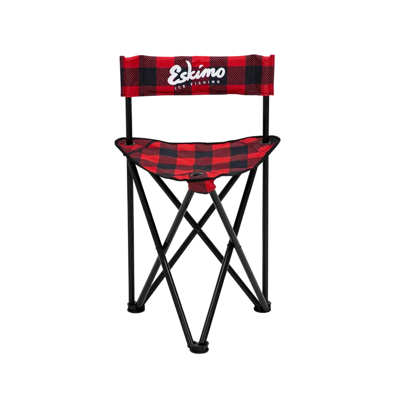 Eskimo Plaid Folding Ice Chair – Compact & Portable (Model 34789) 1