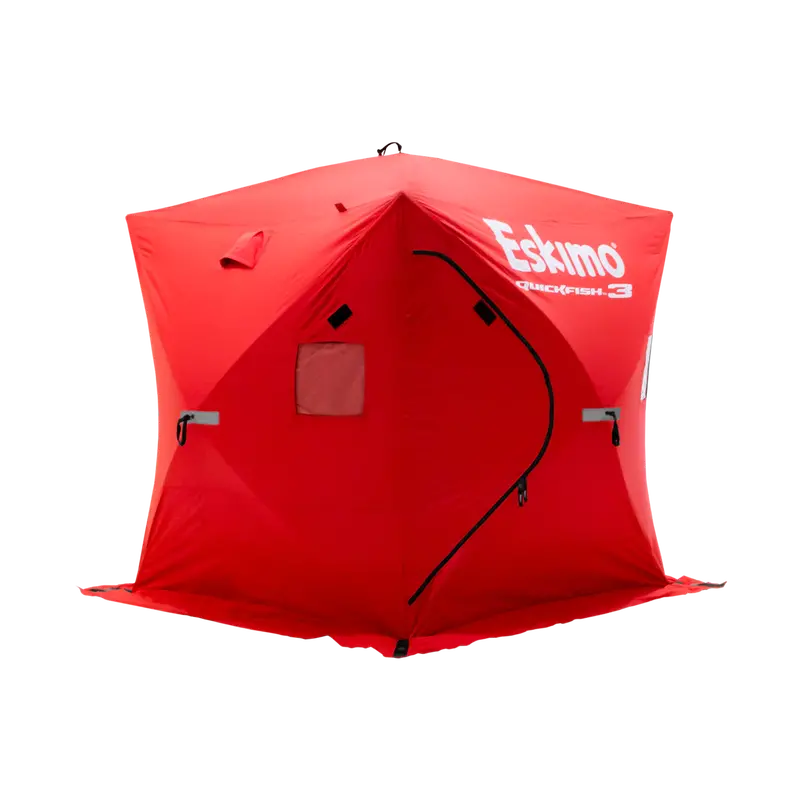 Eskimo Quickfish 3 Pop-Up Ice Fishing Shelter – Red (Model #69143) 1