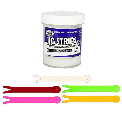 Fat Cow Fork Tail Jig Strips – 3.94-Inch Squid-Scented Saltwater Bait (12-Pack) 4