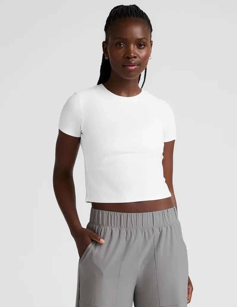 Featherweight Cropped Workout Tee