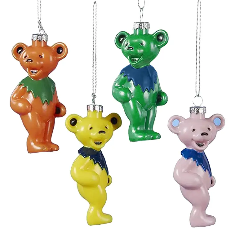 Grateful Dead Dancing Bears Holiday Ornament Set (4-Piece) 1