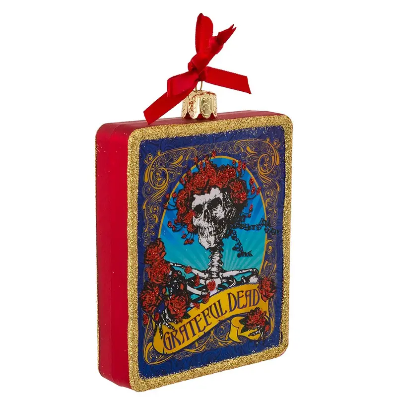 Grateful Dead Glass Ornament – 4.25-Inch Psychedelic Holiday Decor 1