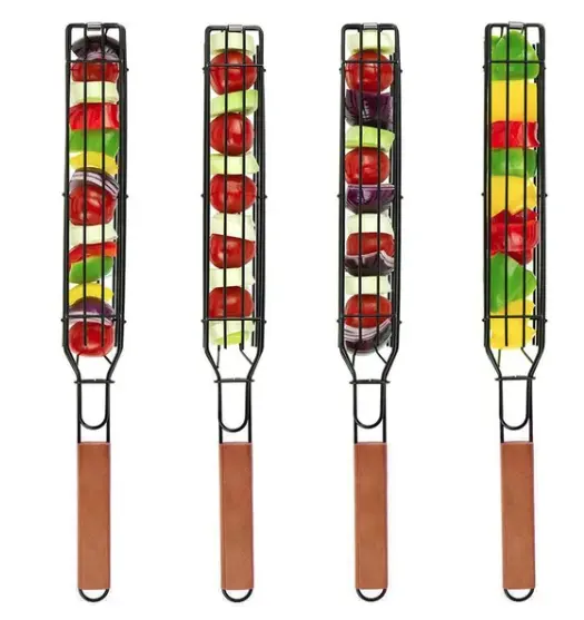 Grill Basket Set For Kebabs & Vegetables – Rust-Resistant Bbq Accessory 1