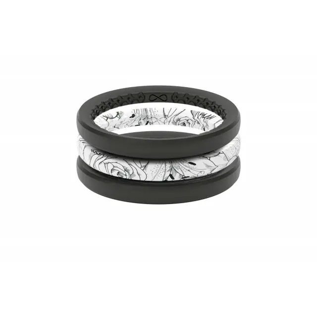 Groove Stackable Titanium Ring 1