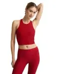 High-Neck Spacedye Cropped Tank Top 1