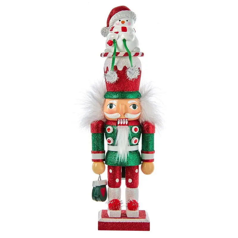 Hollywood-Style Snowman Nutcracker With Top Hat – Festive Figurine 1