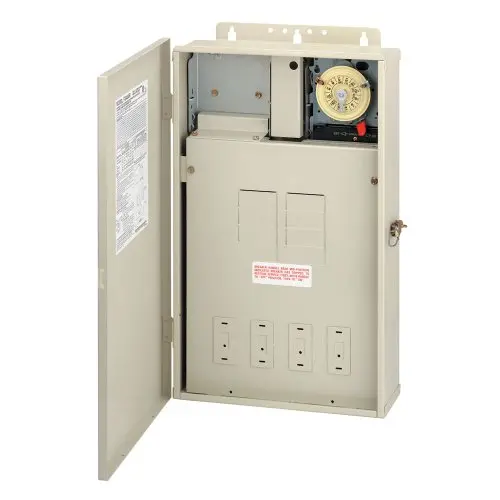 Intermatic T40004R Load Center With T104M Timer Mechanism – 8-Space Electrical Control Hub For Custom Installations 1