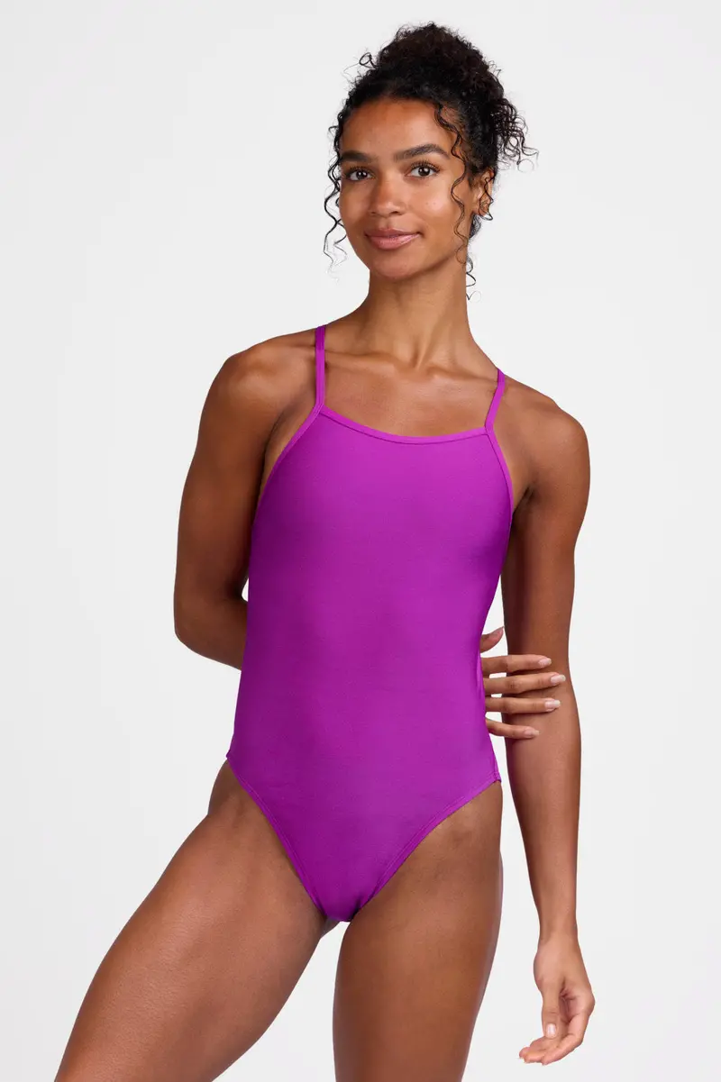 Jackson One-Piece Swimsuit In Solar Plum Colorway 1