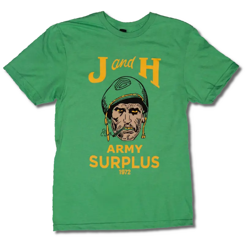 J&H Vintage-Inspired Army Logo T-Shirt 1