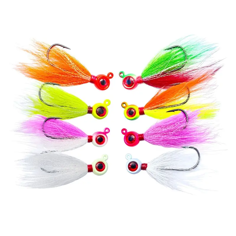 Jigging World Bucktail Epoxy Teasers – Classic Fibrous Action With Durable Coating 1