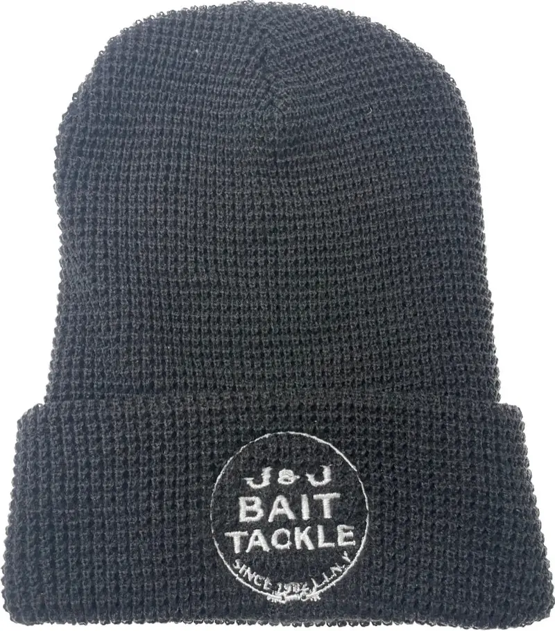 J&J Bait & Tackle Waffle-Knit Cuffed Beanie For Anglers 1