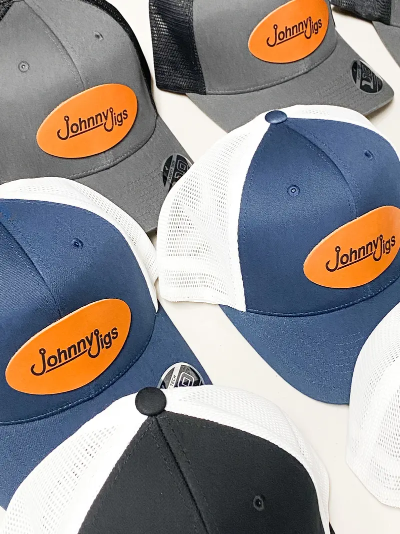 Johnny Jigs Leather-Emblem Baseball Cap 1