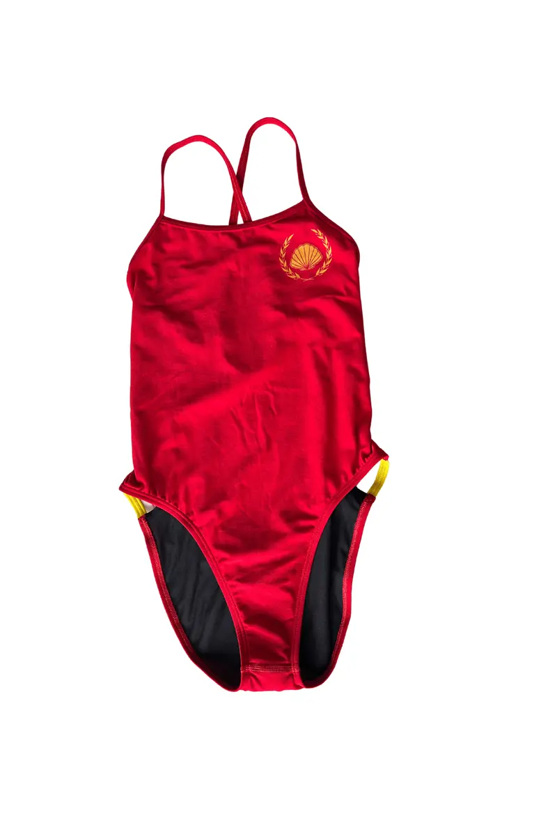 Julian 2 Swim Onesie In Red Contrast Finish 1