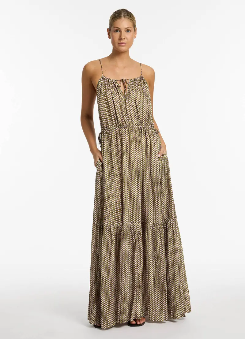 Kelp Infinity Drawcord Maxi Dress 1