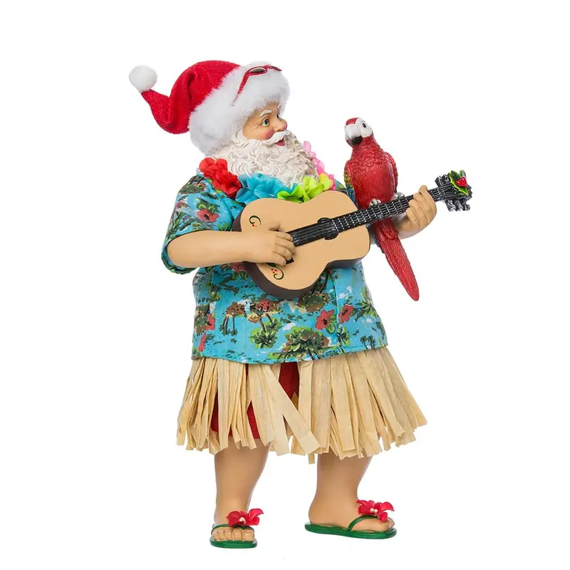 Kurt Adler Fabric Beach Santa Ornament – 11-Inch Holiday Figurine 1