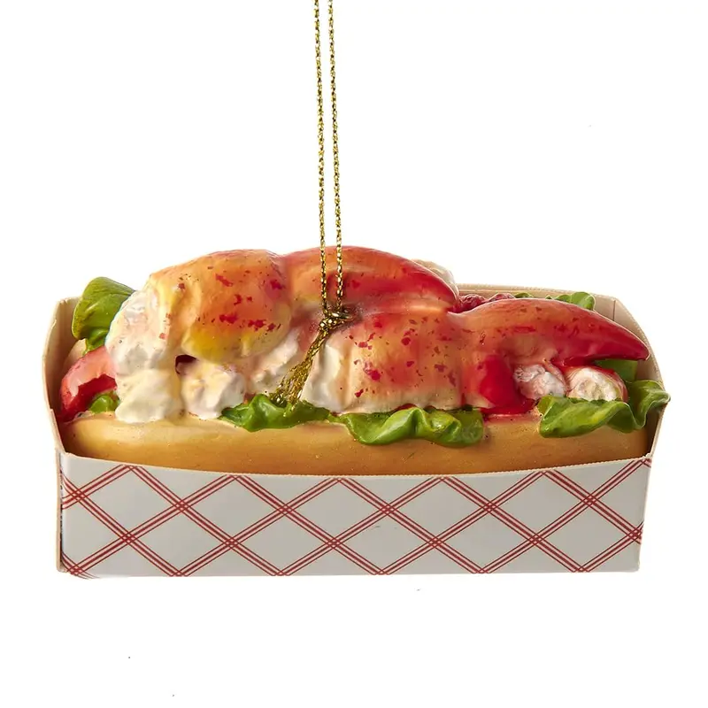 Lobster Roll Ornament – 3.5 Inch Resin Food-Themed Holiday Decor 1