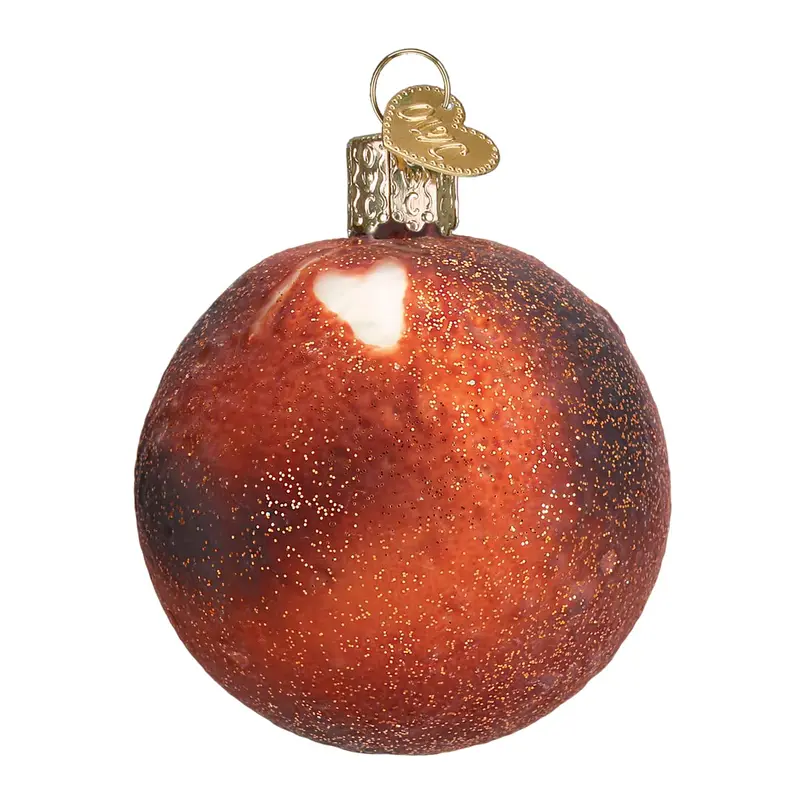 Mars Planet Glass Ornament – Celestial Space-Themed Blown Glass Holiday Decoration 1