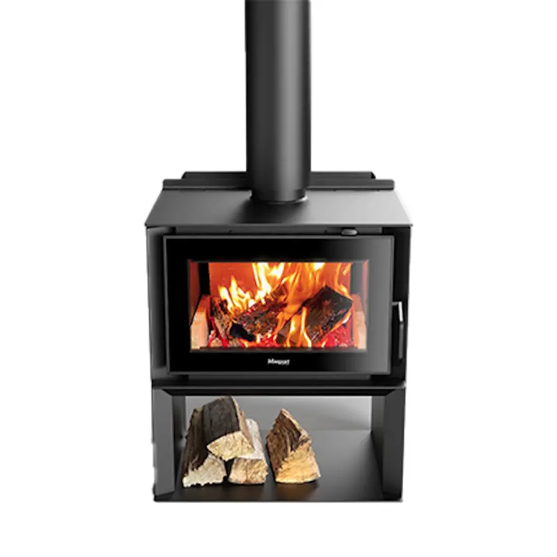 Masport Auburn 6 Freestanding Wood Fireplace With Integrated Woodstacker 1